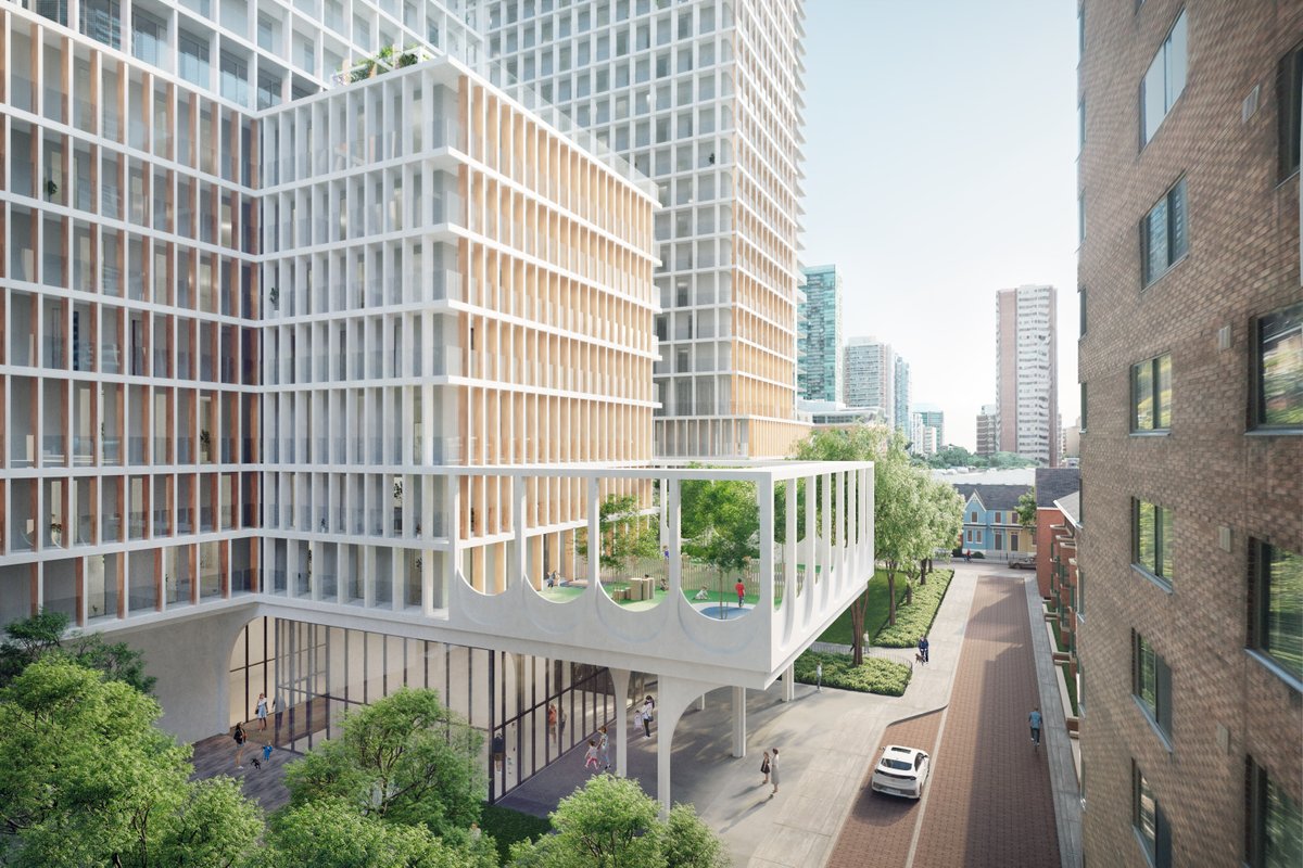 Tenblock will convey to the City an on-site daycare for 62 children designed by <a href="/ScottShieldArch/">Scott Shields Arch</a>. The daycare fronts onto a new POPS on Inkerman Street and the new public park. We have heard from area residents who are enthusiastic about walking their children here. 

5/11