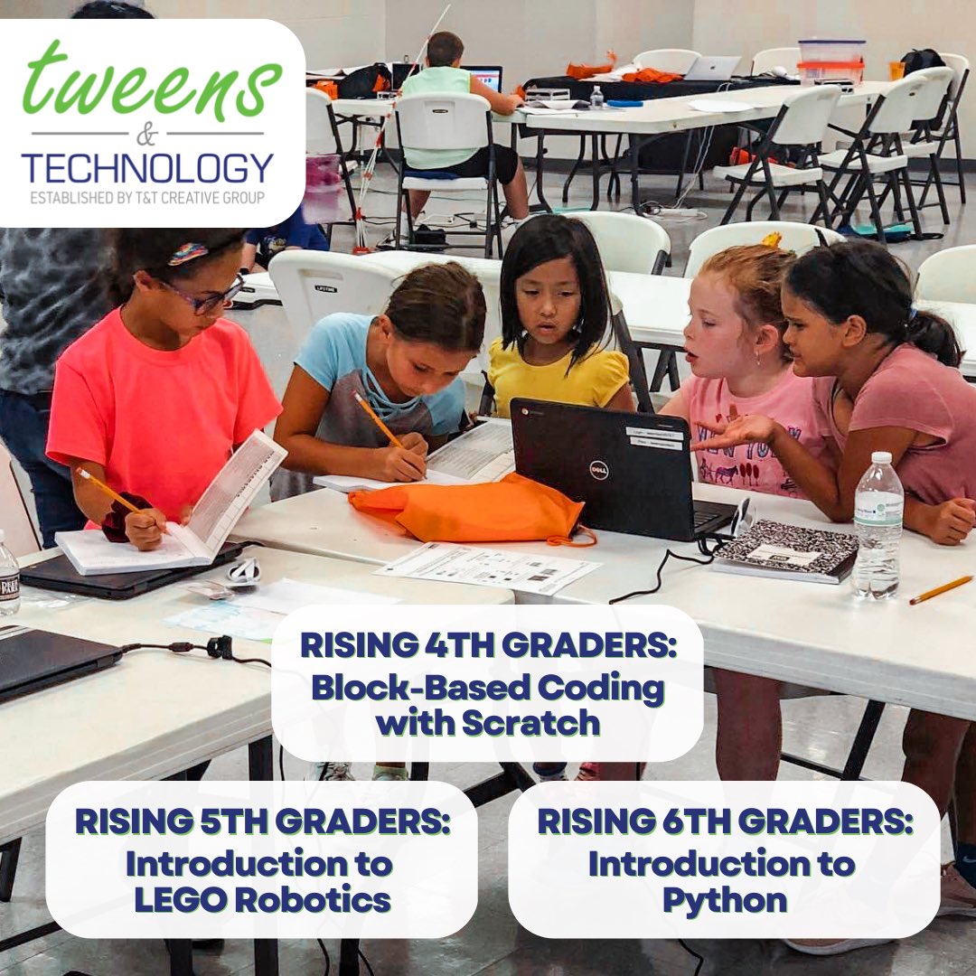 We have great news: Our Tweens & Technology Summer Camp is BACK this summer!! 🎉🎒🤖 

This is a FREE camp for 4-6th graders 💻 and registrations are open now through our website! TweensandTechnology.org (link in bio📲)

#STEM #giveback #STEAMlearning #SteamEducation