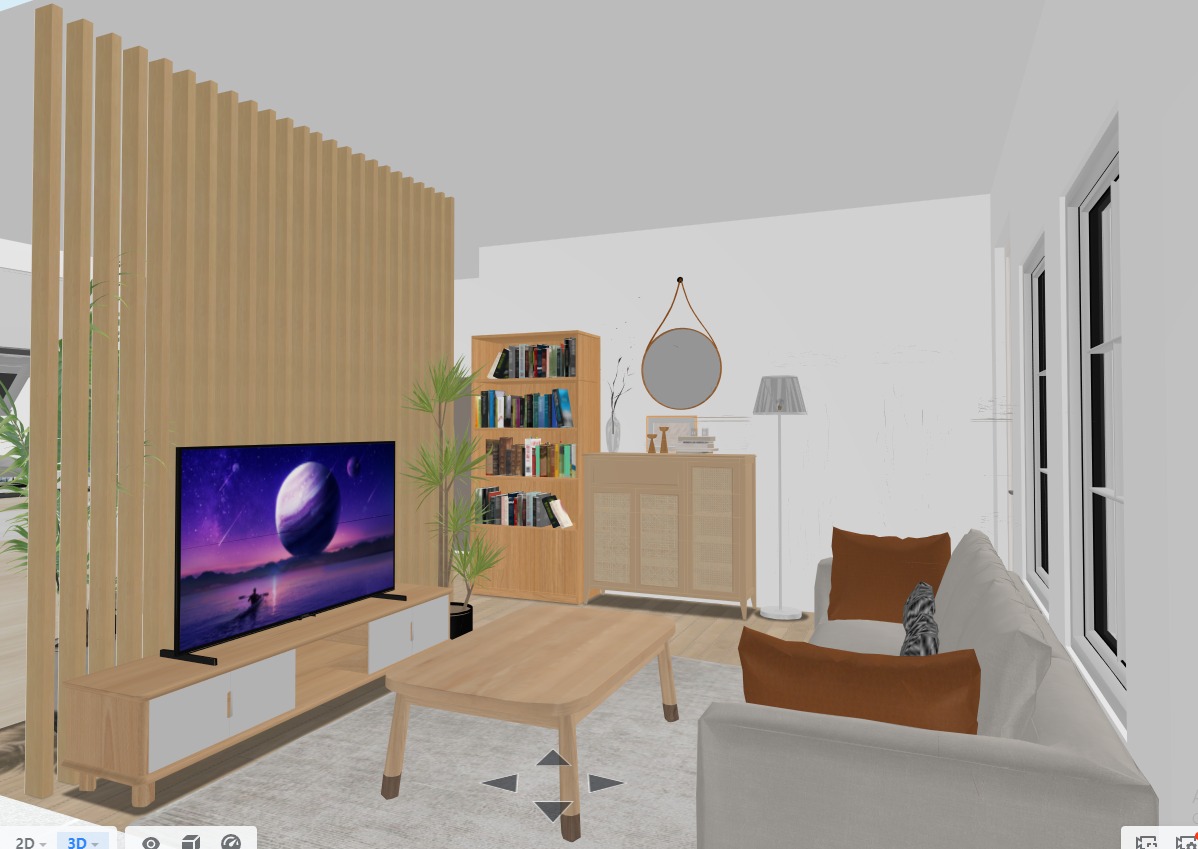 Aku buat design interior rumah temen pake coohom. Semoga aku juga bisa ...