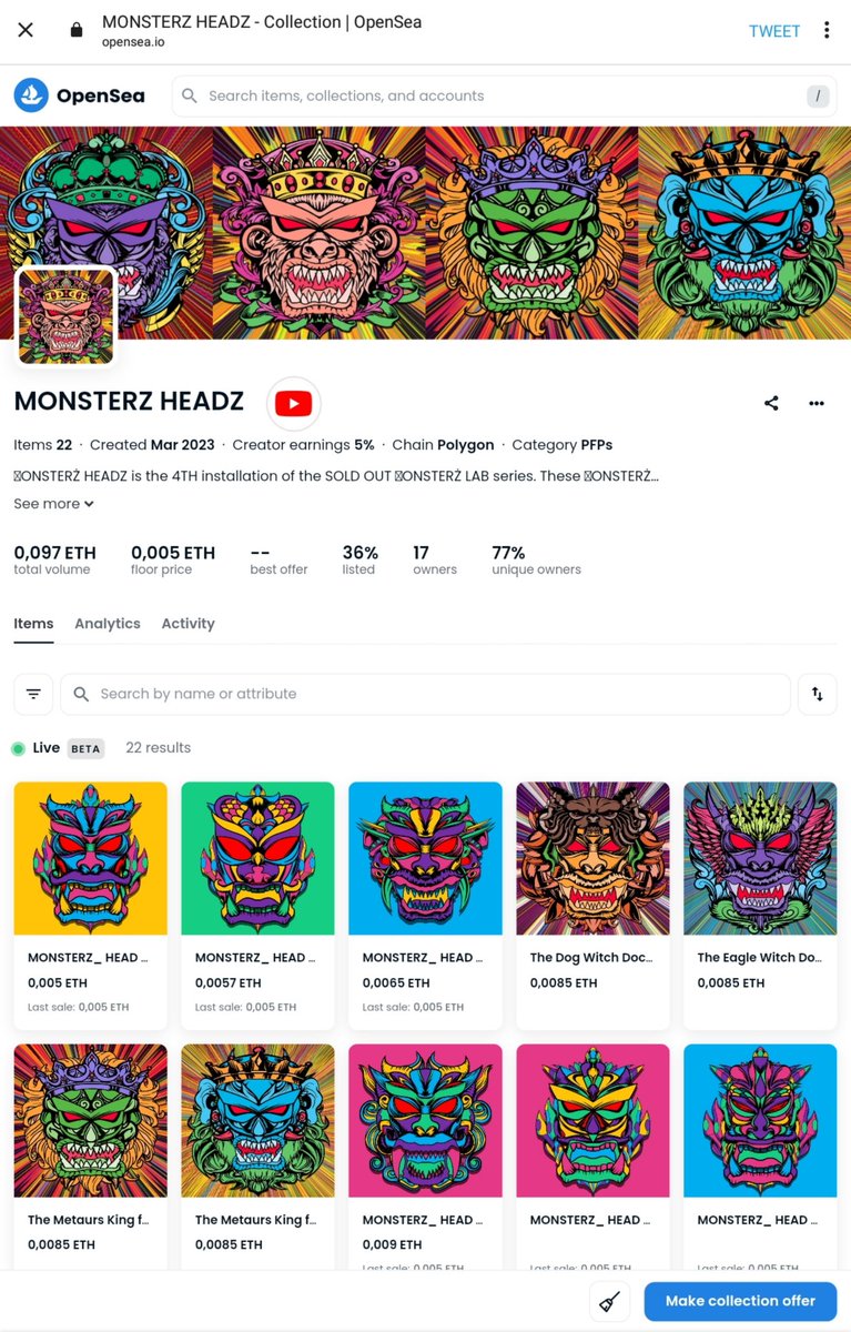 SOLD 🙇👒👒

#lolinft 2 Sold 👒👒 by amazing people 👒👒
Thank you for joining the Presale event 👉😎👈
<a href="/monsterzlab/">𐌼ONSTERŻ LAB</a> 2x
<a href="/monsterzlab/">𐌼ONSTERŻ LAB</a>

and 1 other collector today
<a href="/Artmancer404/">Stoner Gabe 🌴</a> 1x
#DOGEKING

Only 2 left 👒
👇
opensea.io/collection/lol…
Thank you everyone 😍👒👒
#VERTICALNFT #glitc