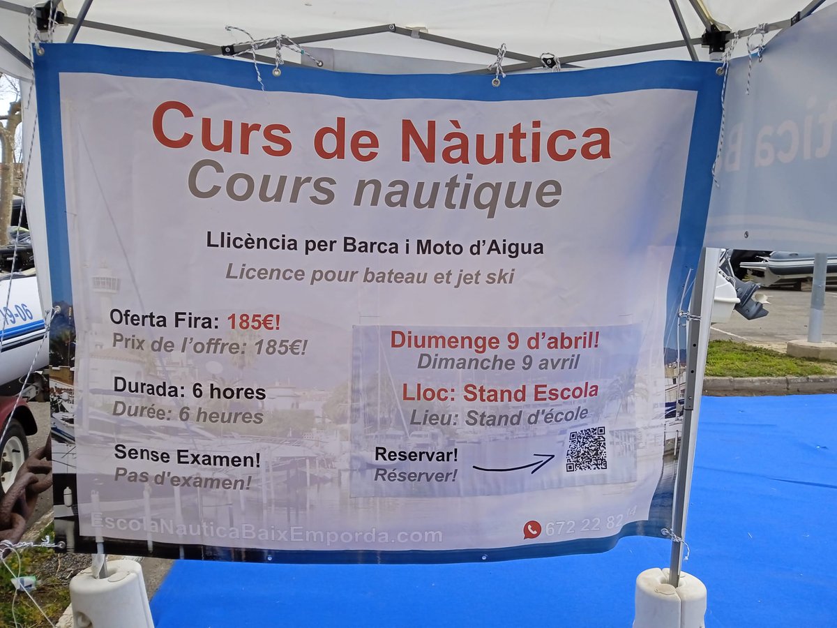 Durant la Fira, informa't de com obtenir la Llicència per barca i moto d'aigua.  Preus especials Fira del Vaixell