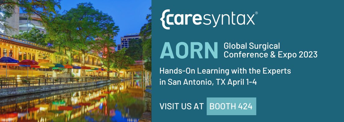 caresyntax's tweet image. Our team is headed off to another great show! 
@Caresyntax will be at @AORN Global Surgical Conference &amp;amp; Expo in San Antonio, TX starting this weekend. Visit us at booth 424 and learn how we’re making surgery smarter and safer! #AORN2023 #datadrivensurgery #aornsanantonio