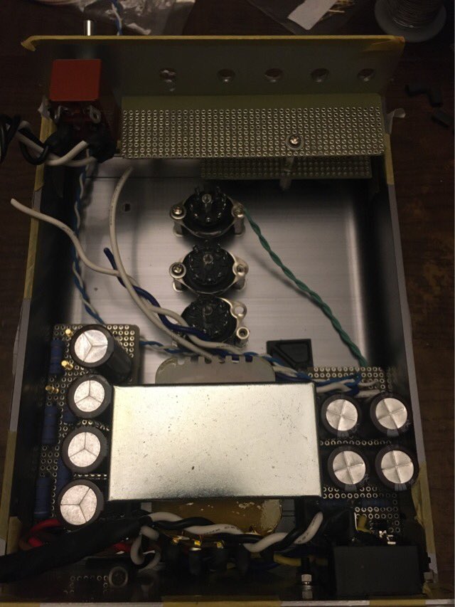 spin_t_'s tweet photo. 電源回路作って、無事点火。

電圧もリップルも設計通りで一安心… https://t.co/WOayrSAloV