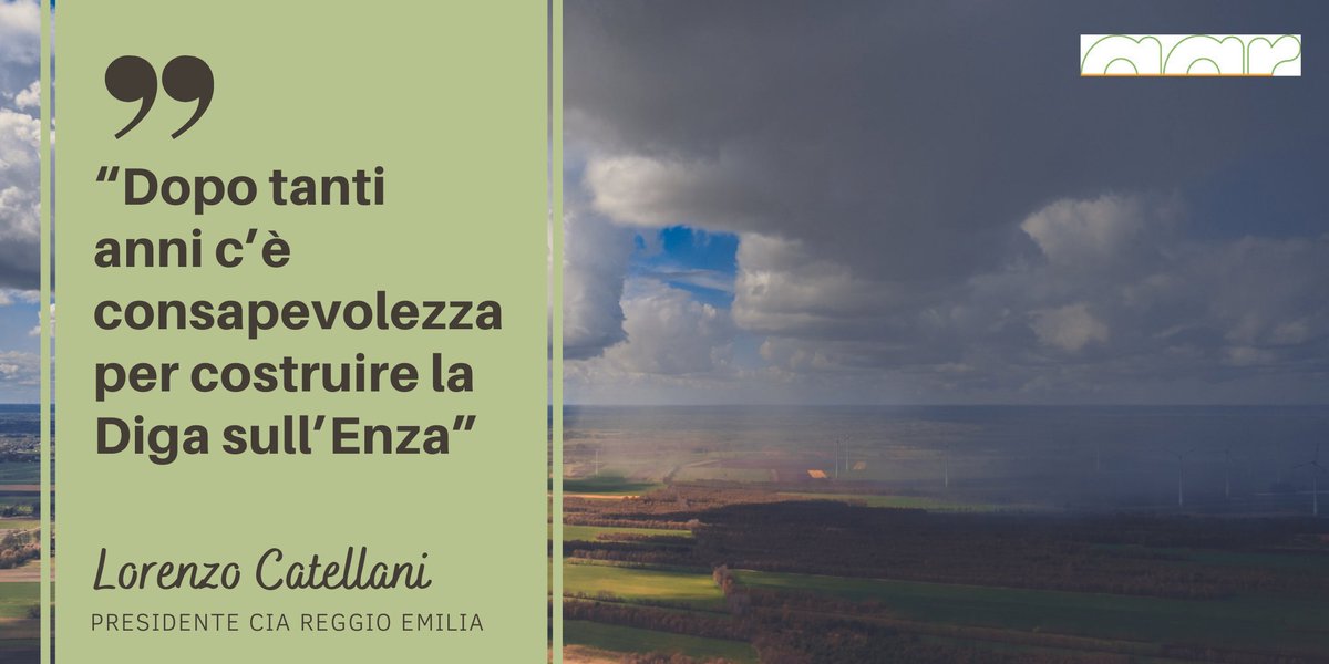 Cia, Catellani: “Diga sull’Enza, bene il finanziamento che aspettavamo da molto tempo dai Governi nazionali. Ora è necessario snellire l’iter e la burocrazia per accelerare i tempi contro gli effetti dei #cambiamenticlimatici, l’ #agricoltura è il settore che più li sta pagando"