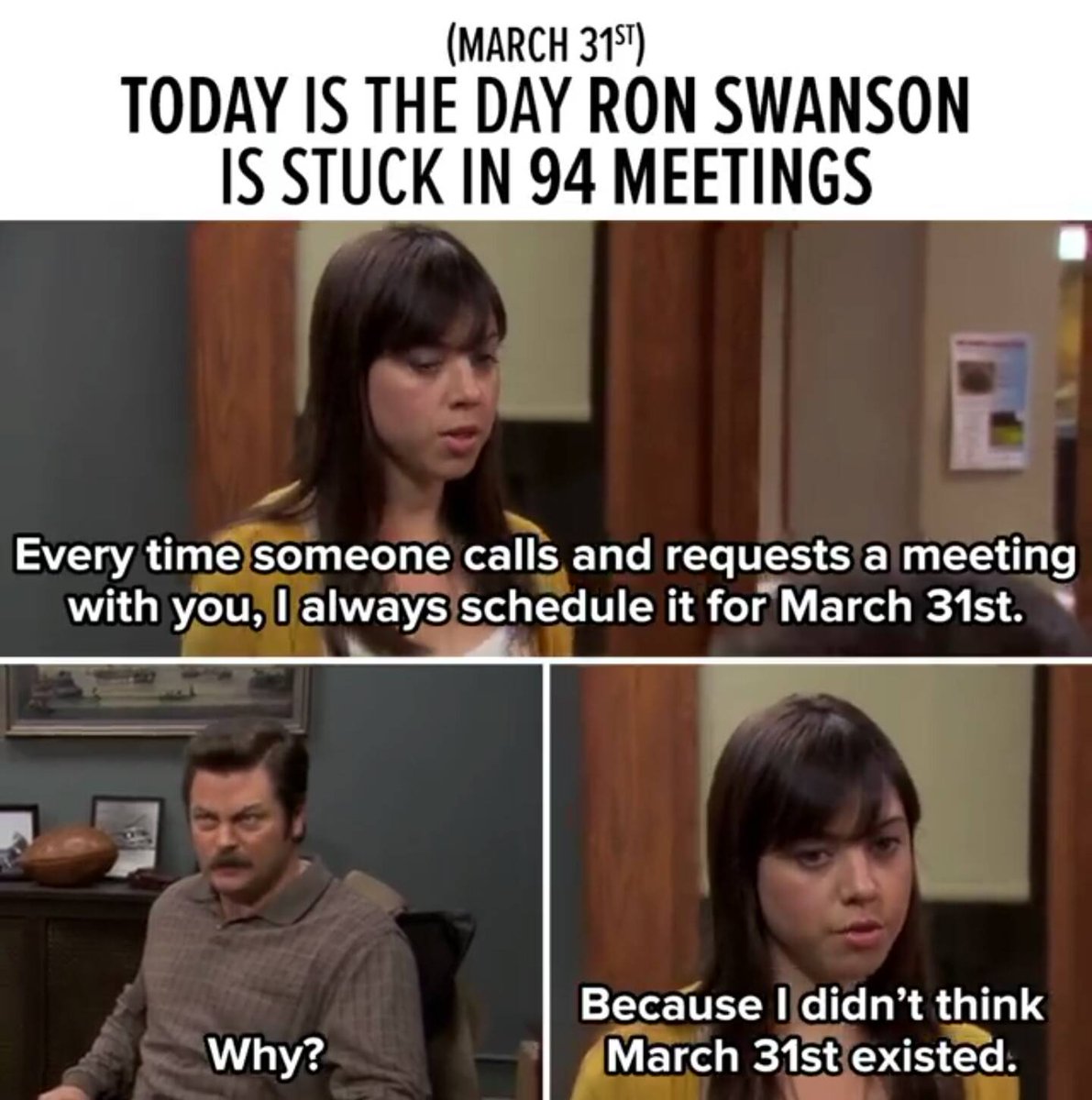 brashlibrarian's tweet photo. Happy Ron Swanson Day! https://t.co/GG6fEEJtzK