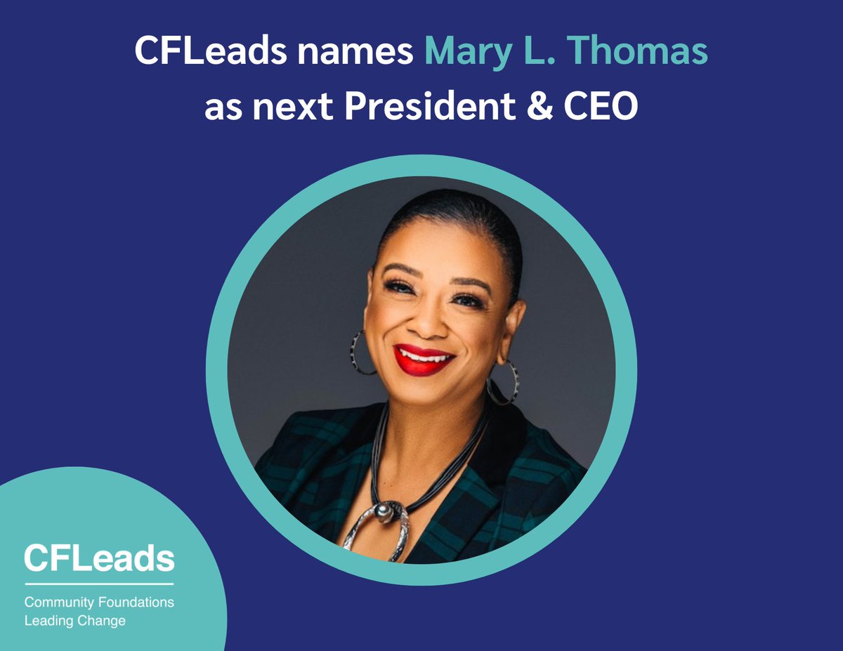 We are excited to announce that Mary L. Thomas has been selected as the new President and CEO of CFLeads. Click the link below to learn more: cfleads.org/cfleads-post/c…