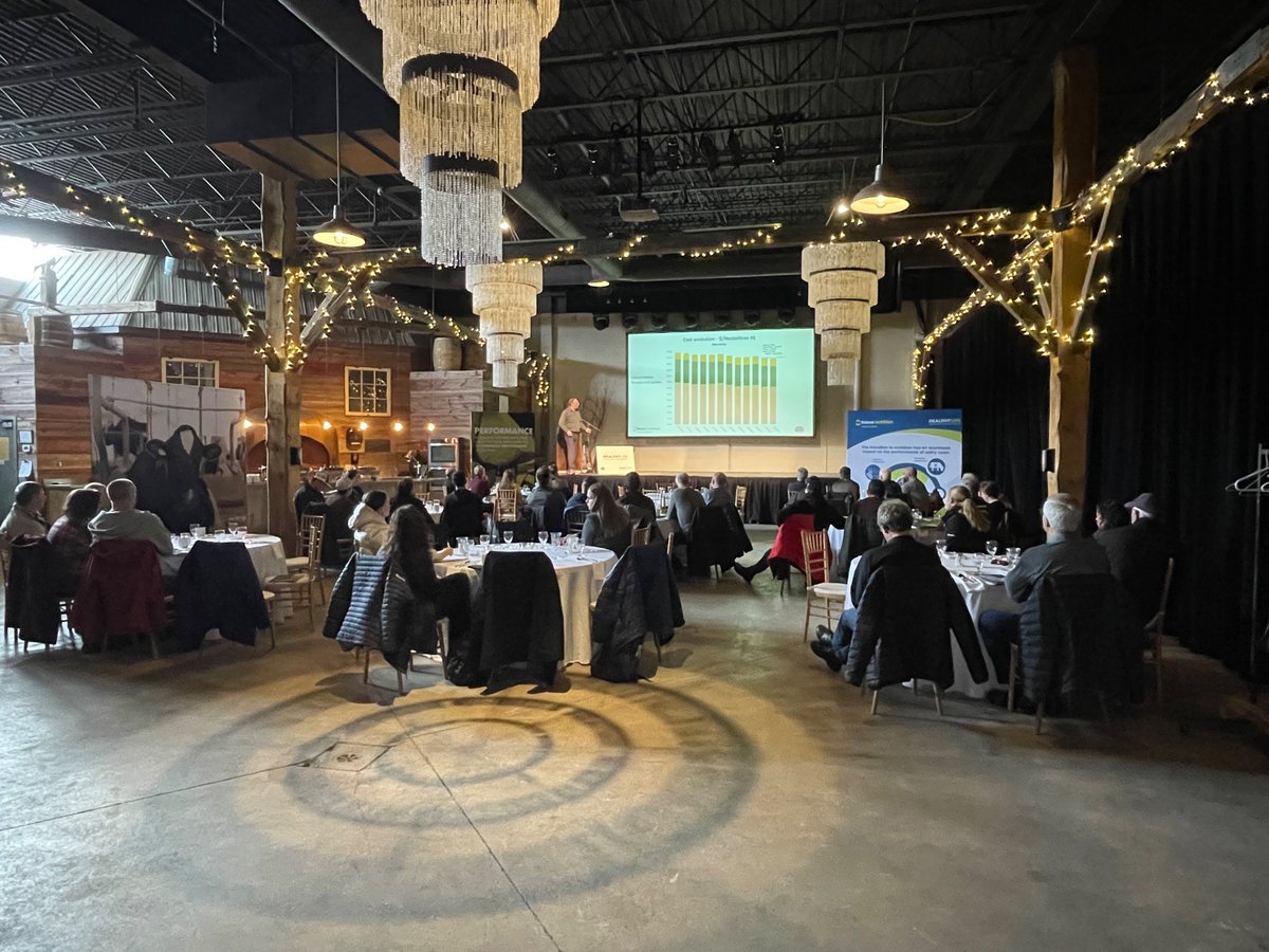 Looks like a good crowd for the Shur Gain Dairy Producers meeting at The PEI Brewing Company