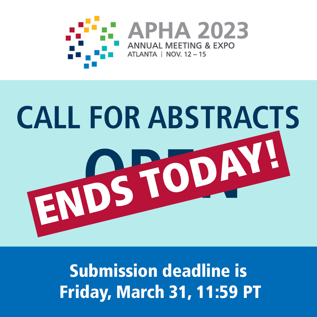 APHA on Twitter "This is it! Submit your abstract today for your