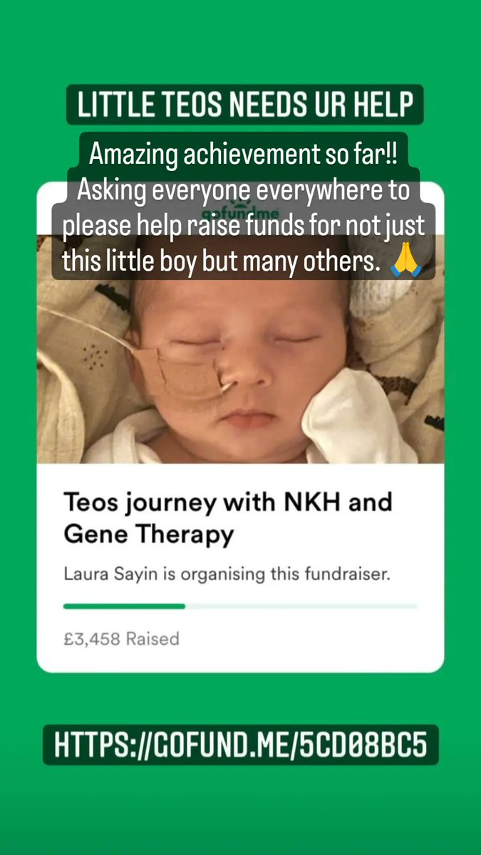 Please please please help us raise funds to not only help my friends beautiful little boy but many others . 

#nkh #helpus #fundraiser #GeneTherapy #raisingmoney #NKHbaby