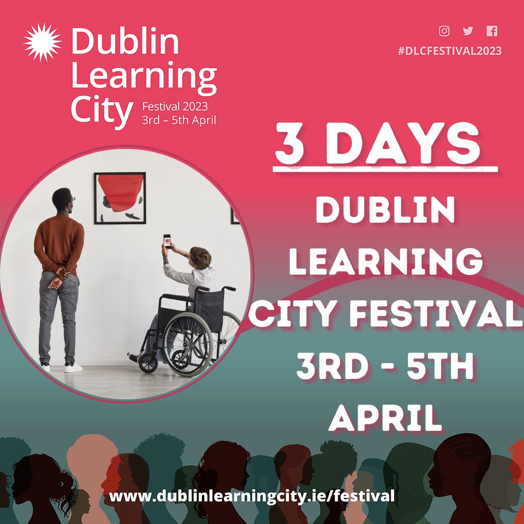 DubLearningCity's tweet photo. Three days to Dublin Learning City Festival! 

Check out our event schedule to start planning: https://t.co/9spCijACaU

#DLCFestival2023 #FÉILECFBÁC2023 #MyLearningCity #DublinLearningCity #DublinMyLearningCity #LifeLongLearning #DLCFestival2022 #Festival #DublinisLearning https://t.co/CV700z9LOZ