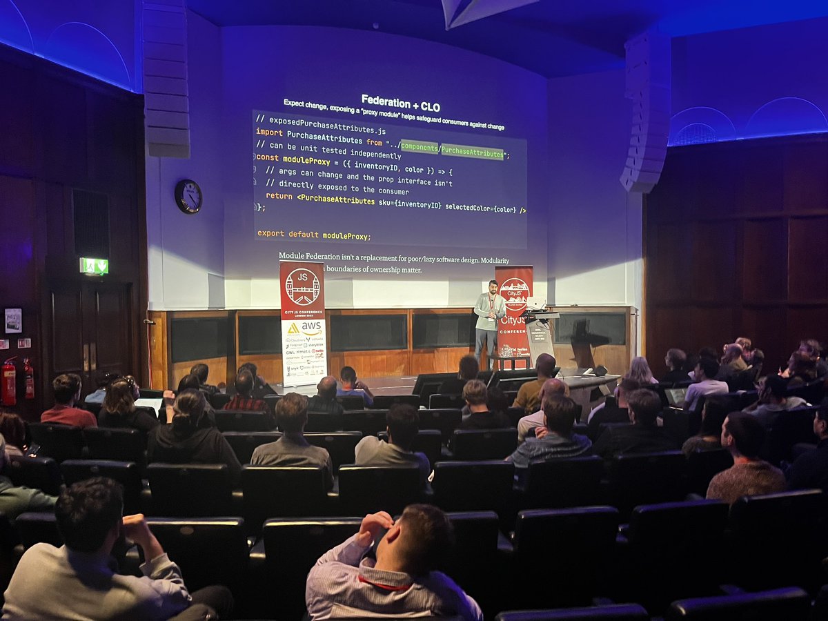 cityjsconf's tweet image. Currently @ScriptedAlchemy with #modulefederation #cityjslondon