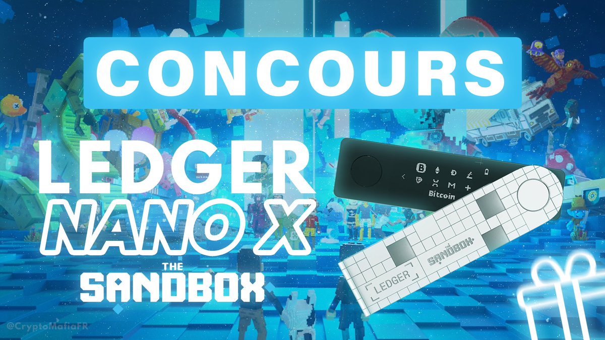 0x3dgar | Crypto Mafia (@0x3dgar) on Twitter photo 🎁 CONCOURS 🎁
🔐 À l’occasion des #FrenchWeeks, tentez de gagner une Ledger Nano X en collaboration avec #TheSandbox !
Pour participer :
👉 Like + RT
👉 Follow <a href="/TheSandboxGame/">The Sandbox</a> & @CryptoMafiaFR
⏱️ TAS dans 48h !
🧵 Explications des French Weeks ⬇️ 🎁 CONCOURS 🎁
🔐 À l’occasion des #FrenchWeeks, tentez de gagner une Ledger Nano X en collaboration avec #TheSandbox !
Pour participer :
👉 Like + RT
👉 Follow <a href="/TheSandboxGame/">The Sandbox</a> & @CryptoMafiaFR
⏱️ TAS dans 48h !
🧵 Explications des French Weeks ⬇️