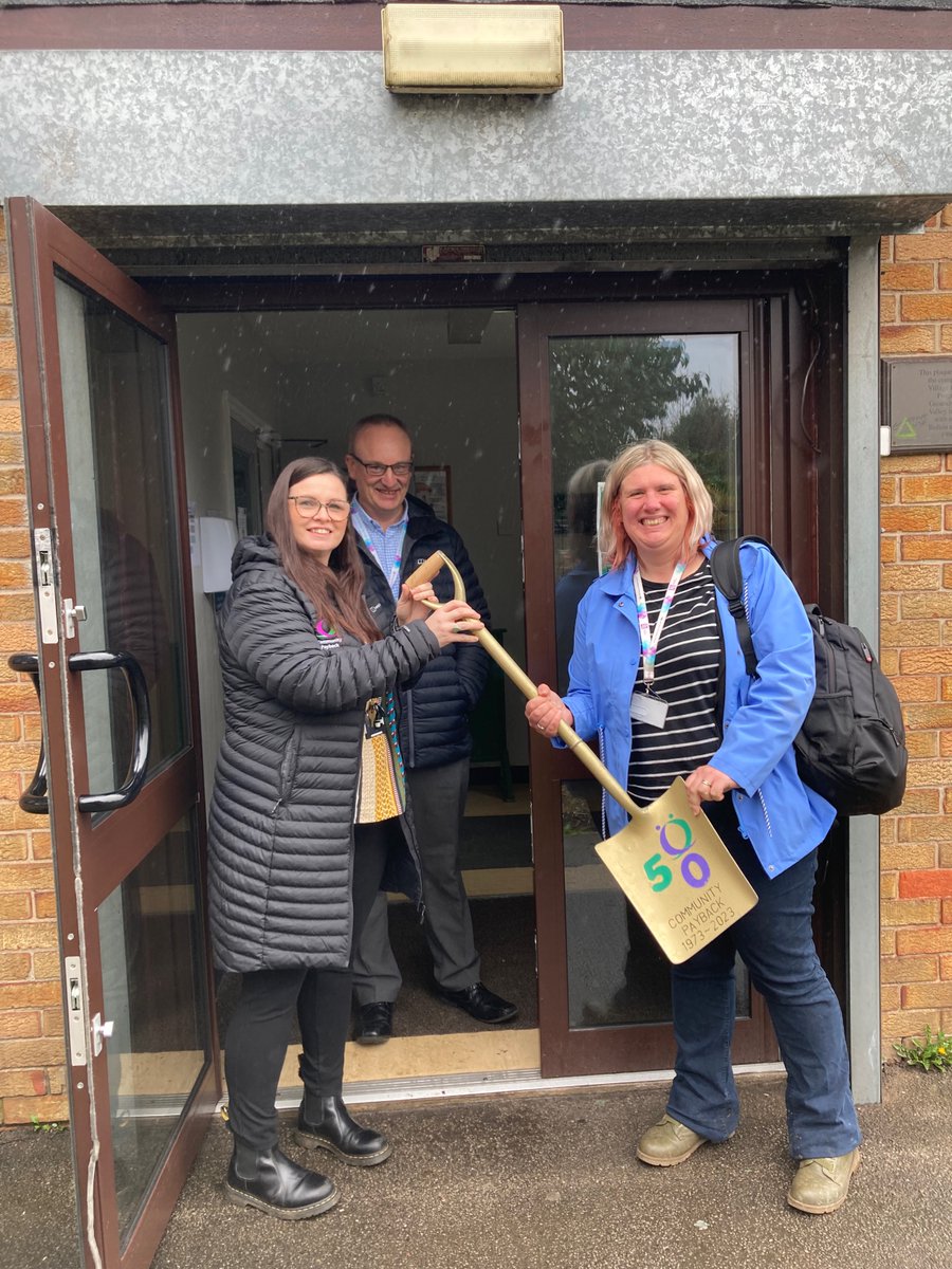 Kevin Harrison (@kharrisonps) on Twitter photo It was a pleasure to welcome Christy from <a href="/empscommunityp1/">emps_communitypayback</a> to handover the #CP50 Golden Shovel to <a href="/PS_YatH_HeadUPW/">Katie Clarke</a> and all of us here at <a href="/Payback_PS_YatH/">Community Payback PS Yorkshire and the Humber</a>
<a href="/UPW_OpsManager/">Harry Dixon</a> photo bombing in the background!
Watch this space for it's journey around the region over the next few weeks It was a pleasure to welcome Christy from <a href="/empscommunityp1/">emps_communitypayback</a> to handover the #CP50 Golden Shovel to <a href="/PS_YatH_HeadUPW/">Katie Clarke</a> and all of us here at <a href="/Payback_PS_YatH/">Community Payback PS Yorkshire and the Humber</a>
<a href="/UPW_OpsManager/">Harry Dixon</a> photo bombing in the background!
Watch this space for it's journey around the region over the next few weeks