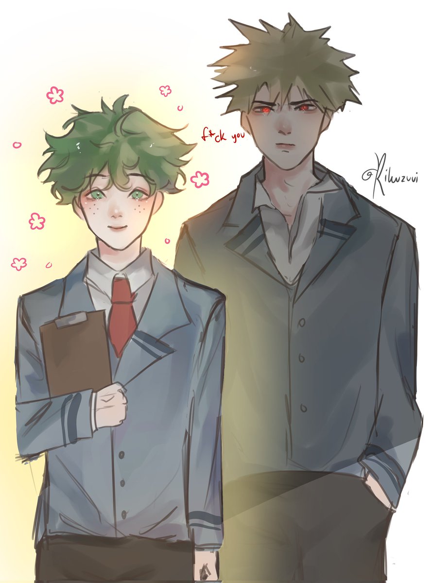 rikuzuui's tweet photo. #bkdk JUST THINKING ABT COUNCIL PRES IZU AND STUPIDLY OVERPROTECTIVE VICE PRES BKG before you get to izu, you have to go through kacchan first🫵🫵 https://t.co/PfseBIhMqR
