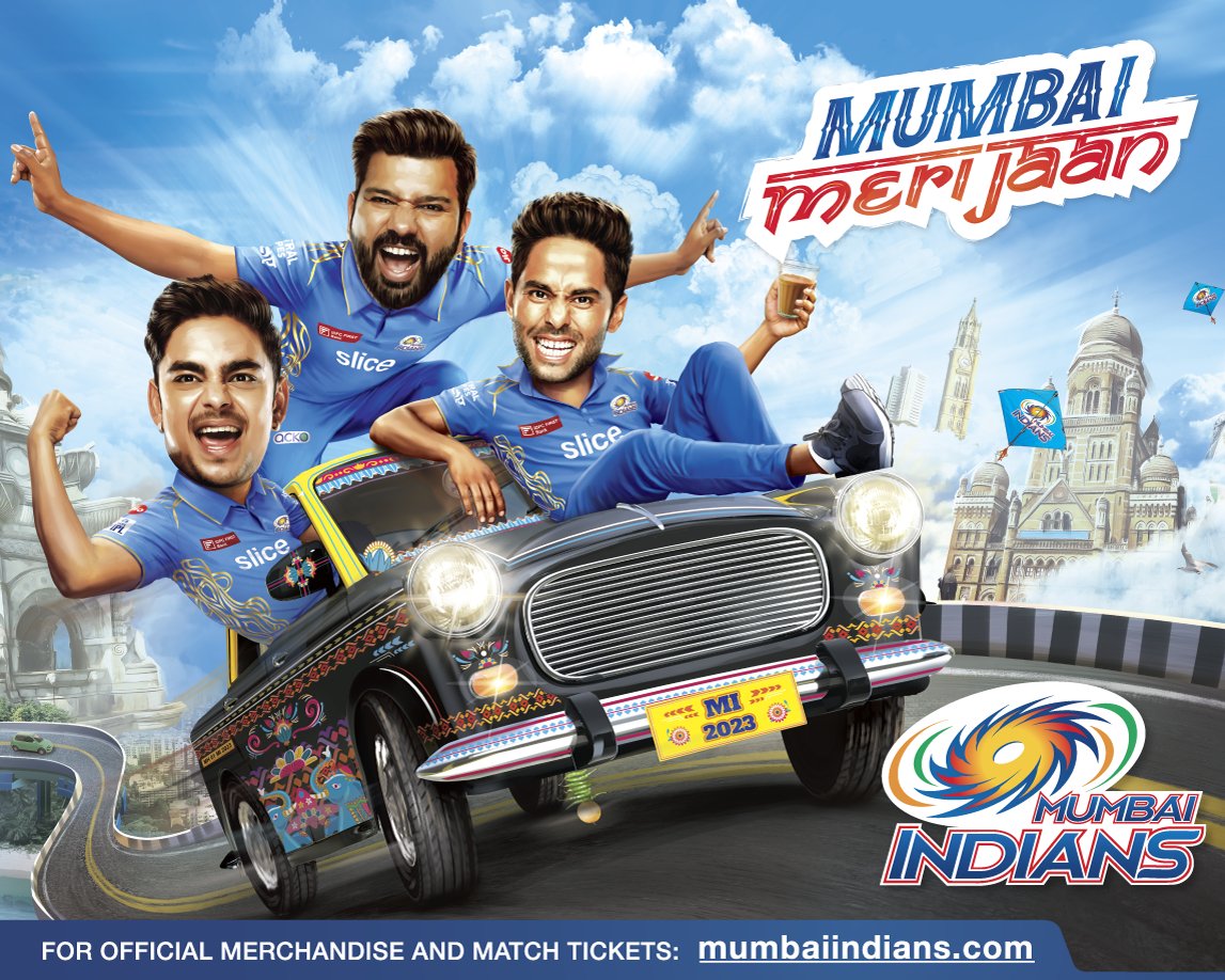 mipaltan's tweet photo. Mumbai ki shaan - Kaali Peeli, Rohit, Surya aur Ishan ✨

👕 Get your official MI merchandise only from 👉 https://t.co/nLLNUPEcrU

#OneFamily #MumbaiMeriJaan #MumbaiIndians #IPL2023 #TATAIPL https://t.co/hEcWmfStFy
