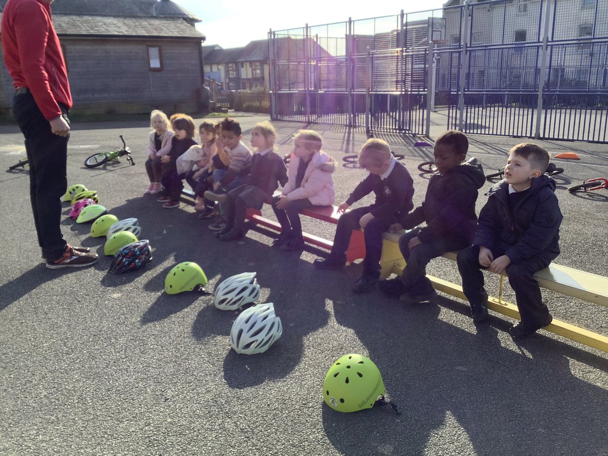 Our Reception and Year 1 children taking part in Bikeability #Bikeability #reachsouthacademytrust <a href="/ReachSouth1/">Reach South</a> <a href="/BikeabilityUK/">Bikeability</a>