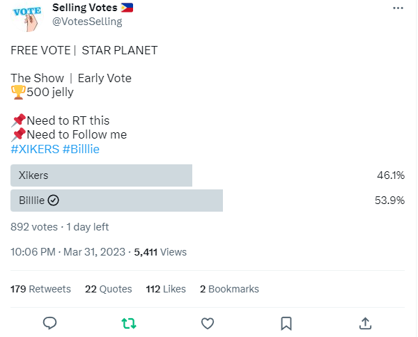 ceeebal's tweet photo. @VotesSelling for #billlie https://t.co/CdwH7DOK3Y