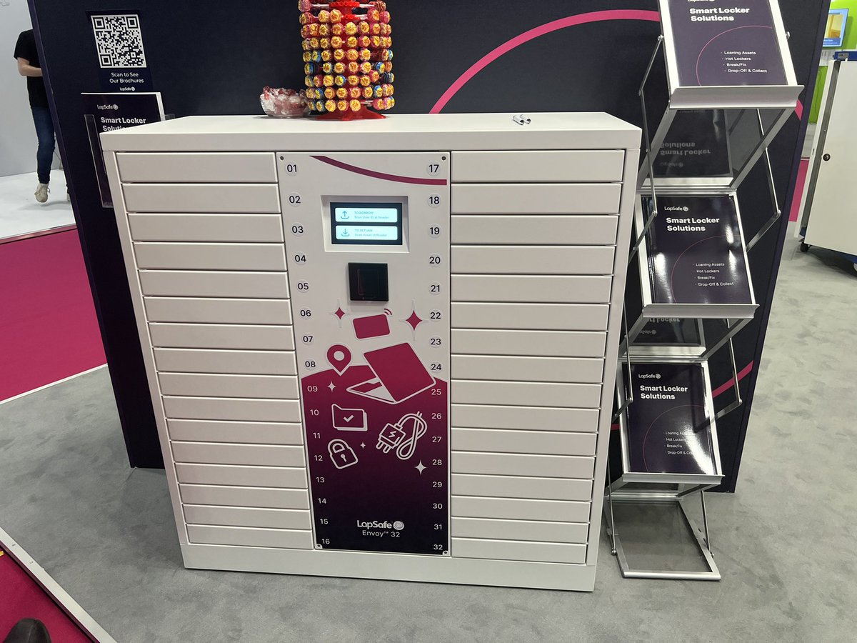 Wonderful catching up with <a href="/LapSafe/">LapSafe</a>  at <a href="/Bett_show/">Bett Global</a> #bett2023 This is #beyondstorage - link with your MIS: 1:1 deployments: swap out faulty devices: loan power: push updates… #wellthoughtout