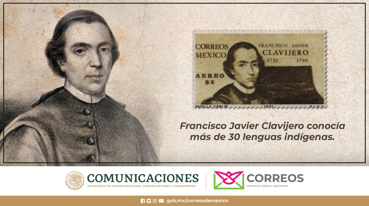 Correos de México on Twitter: "Francisco Javier Clavijero falleció el 2