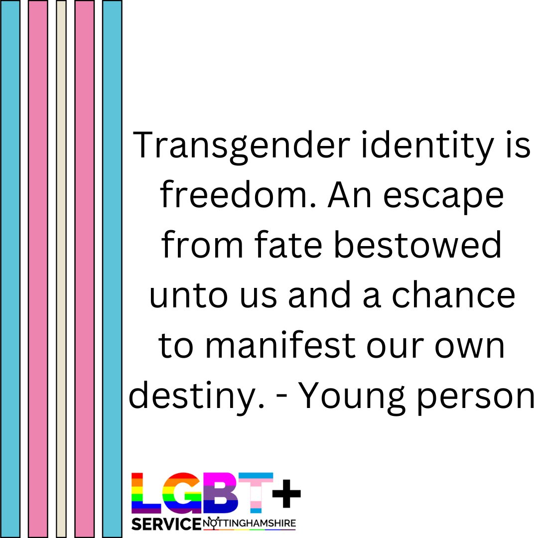 LGBTplusNotts's tweet image. Some more quotes on what Trans* young people want you to know about what Trans Day of Visibility means to them