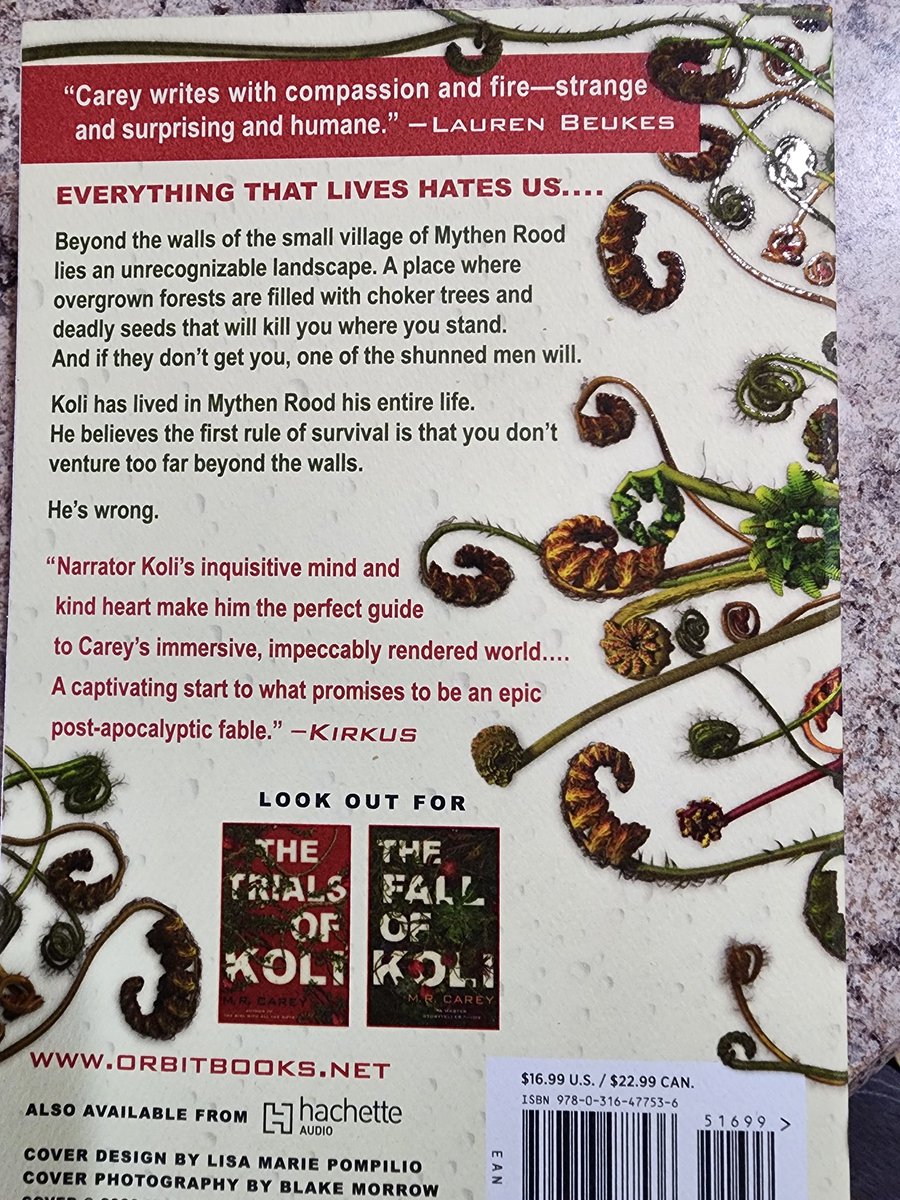 _MrHawk's tweet photo. Next up in #HawkReads - "The Book of Koli" by M. R. Carey.
I really enjoyed The Girl with All the Gifts and half-price books didn't have the prequel, so this was the next choice.
Will I push forward through this trilogy or go back to Octavia Butler? We'll see. https://t.co/QmeRLHA2Aj