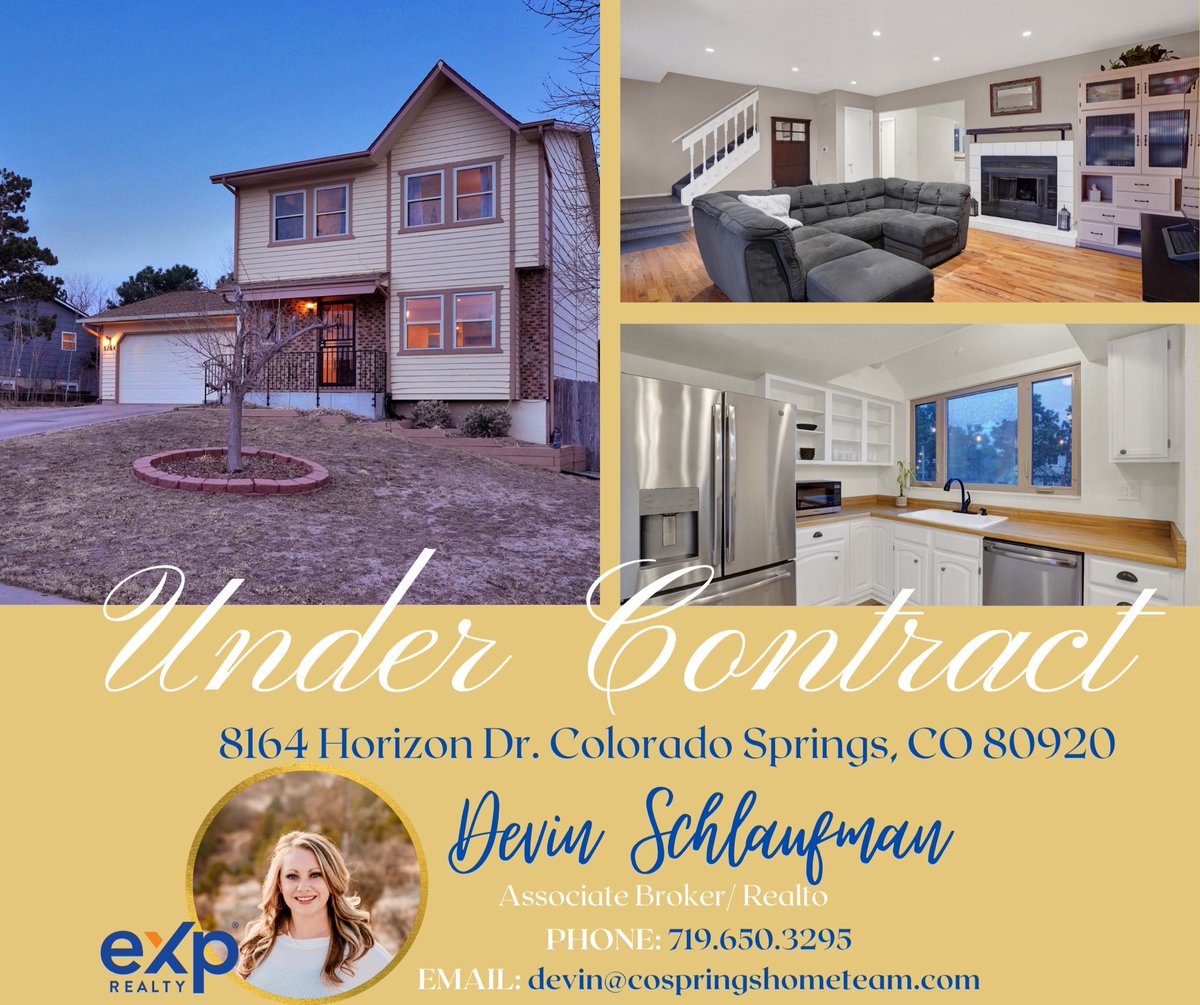 DevinSchlaufman's tweet photo. #UNDERCONTRACT! After just a few days on the market this charming home located in Briargate is under contract!!! 
#realestatewithdevin #cosrealtor #briargate #largelot #icanhelpyoutoo #callme 719.650.3295 https://t.co/PPOidlfXpf