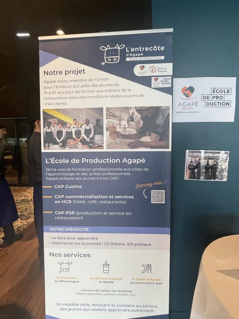clah49's tweet photo. Inauguration des nouveaux locaux du restaurant #Agapé #ecoledeproduction ⁦@Angers⁩ sur le #MIN ! Bravo pour cette belle dynamique. ⁦@CCI49⁩ partenaire pour accompagner toutes les pratiques pédagogiques pour répondre aux besoins des entreprises ⁦@EmmanuelCapus⁩ https://t.co/t5od7nDbSv