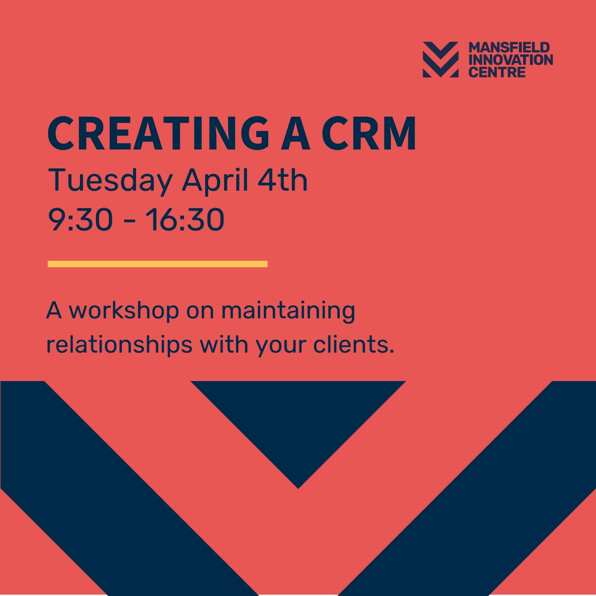 Would you like to create and maintain lasting relationships with your client base? Join us for a workshop on CRM, delivered by D2N2 Growth Hub. Find out more here - mansfield-ic.co.uk/event/creating… #Mansfield #OxfordInnovationSpace #CRM @D2N2GrowthHub <a href="/oxinnovation/">Oxford Innovation Space</a>