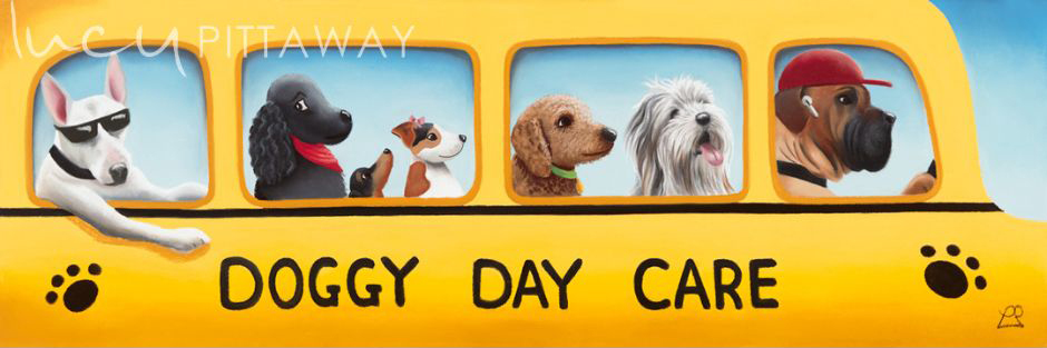 lucypittawayart's tweet photo. DOGY DAYCARE
Inspired by an American School Bus, this is a bright and fun piece shows a group of lucky dogs on their way to day care looking forward to a day of play. One guy thinks heโs too cool for school!
SHOP NOW: https://t.co/pQgeQuDoU1
#lucypittaway #dogcollection #dogs https://t.co/azB1nlw0jB