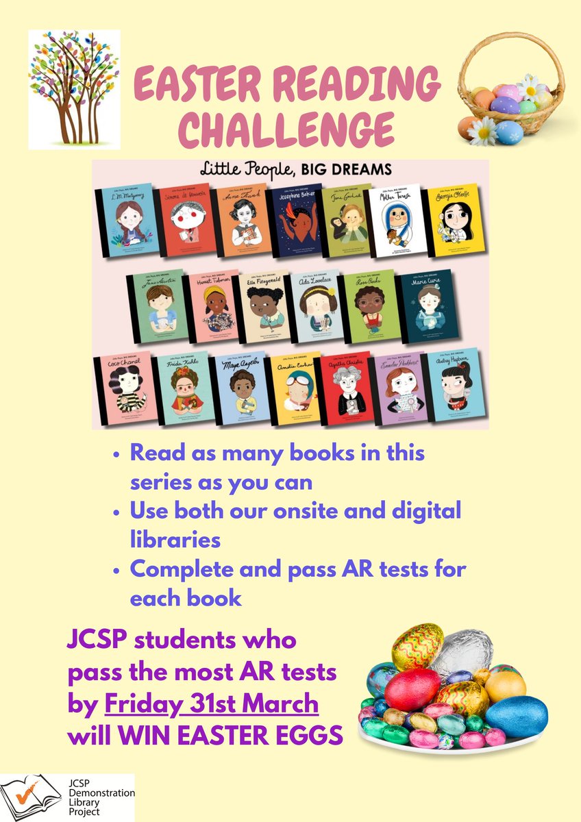 And to round off the term, winners of our Easter Reading Challenge received their prizes 🥚🍫🥳

Students were racking up points right up to the deadline, with the overall winner reading over 50 books in the series 😲👏📚

Well done everyone👏👏👏