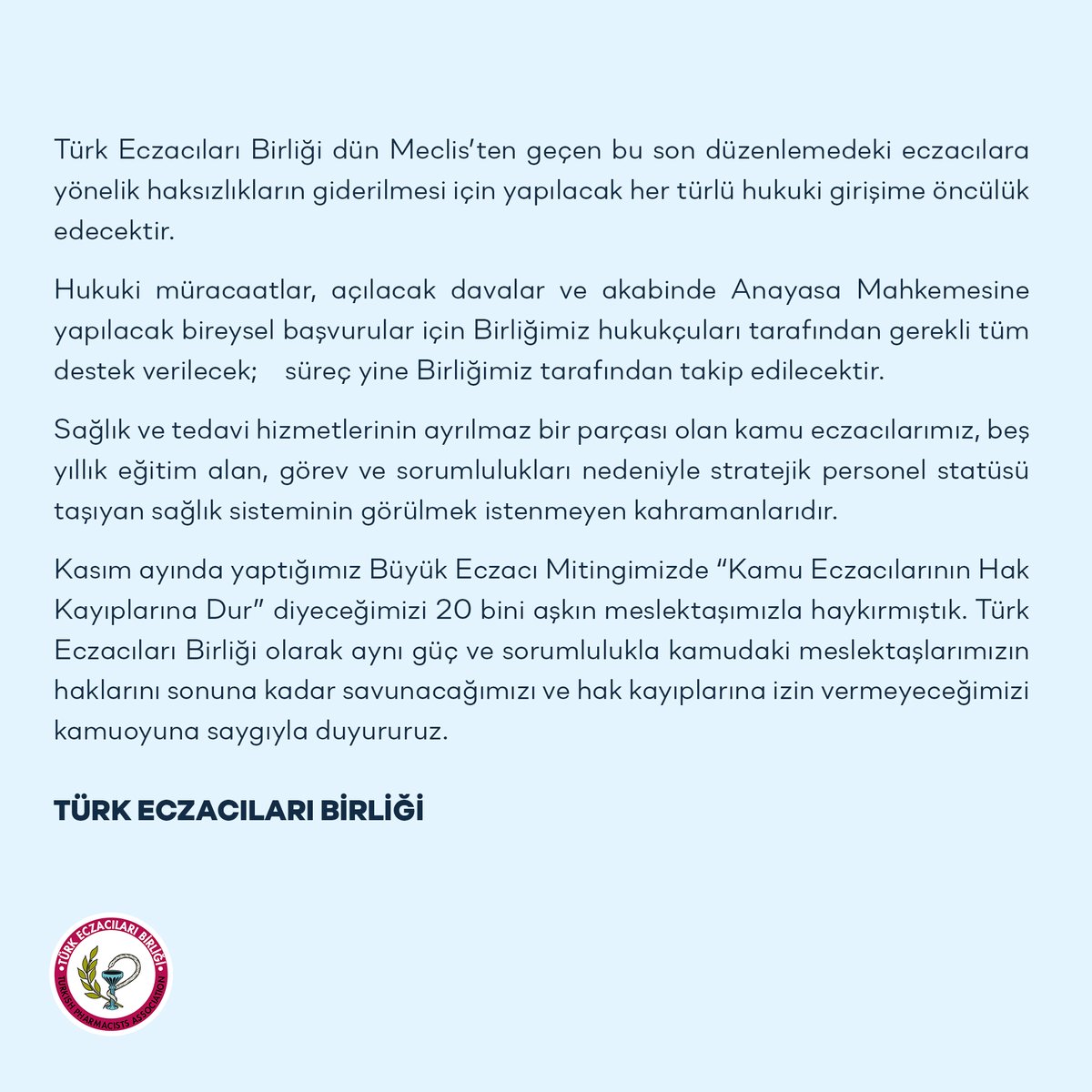 tebkurumsal's tweet image. KAMUDAKİ MESLEKTAŞLARIMIZIN HAK KAYBINA UĞRAMASINA İZİN VERMEYECEĞİZ.

bit.ly/3M6Wrqp