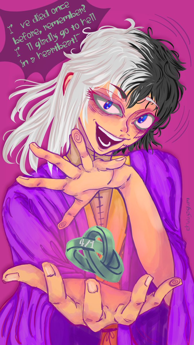CHUUYAGUMM's tweet photo. #DrSTONEゲン誕生祭 #DrSTONE

“Magicians are the most honest people in the world; they tell you they're gonna fool you, and then they do it.” —James Randi

Happy Birthday my favorite character ever, Asagiri Gen!💜 He’s given me the confidence to persevere in life no matter what✨ https://t.co/dmNPvRk7RU