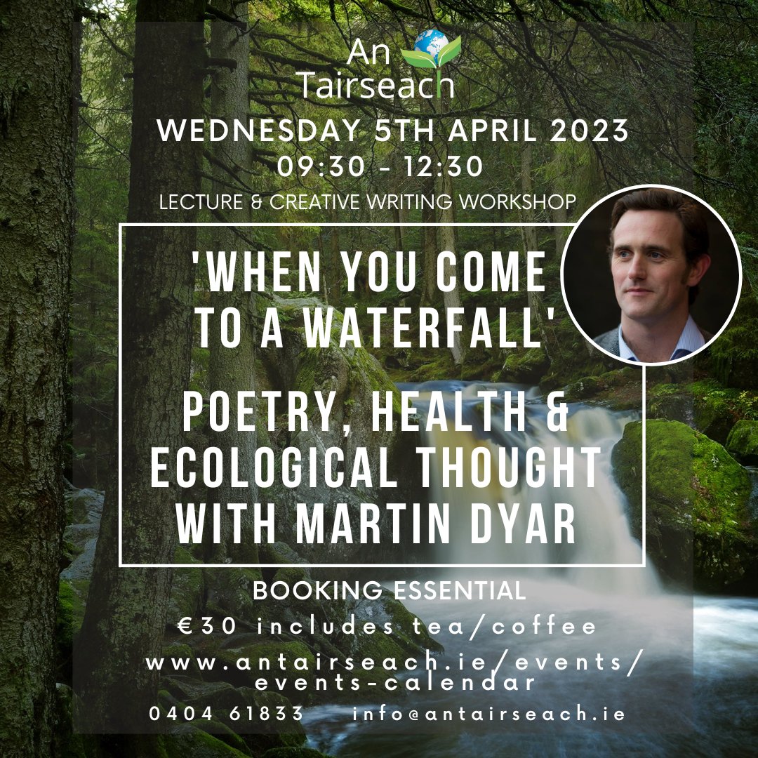 Poetry Ireland (@poetryireland) on Twitter photo Check out this event with 'Vital Signs' editor <a href="/martindyar/">Martin Dyar</a> at <a href="/tairseach/">An Tairseach Organic Farm Shop & Ecology Centre</a>:
Weds 5 April 9:30am
Explore a selection of poetic representations of health and ecological thought.
Book
antairseach.ie/evrplus_regist… Check out this event with 'Vital Signs' editor <a href="/martindyar/">Martin Dyar</a> at <a href="/tairseach/">An Tairseach Organic Farm Shop & Ecology Centre</a>:
Weds 5 April 9:30am
Explore a selection of poetic representations of health and ecological thought.
Book
antairseach.ie/evrplus_regist…