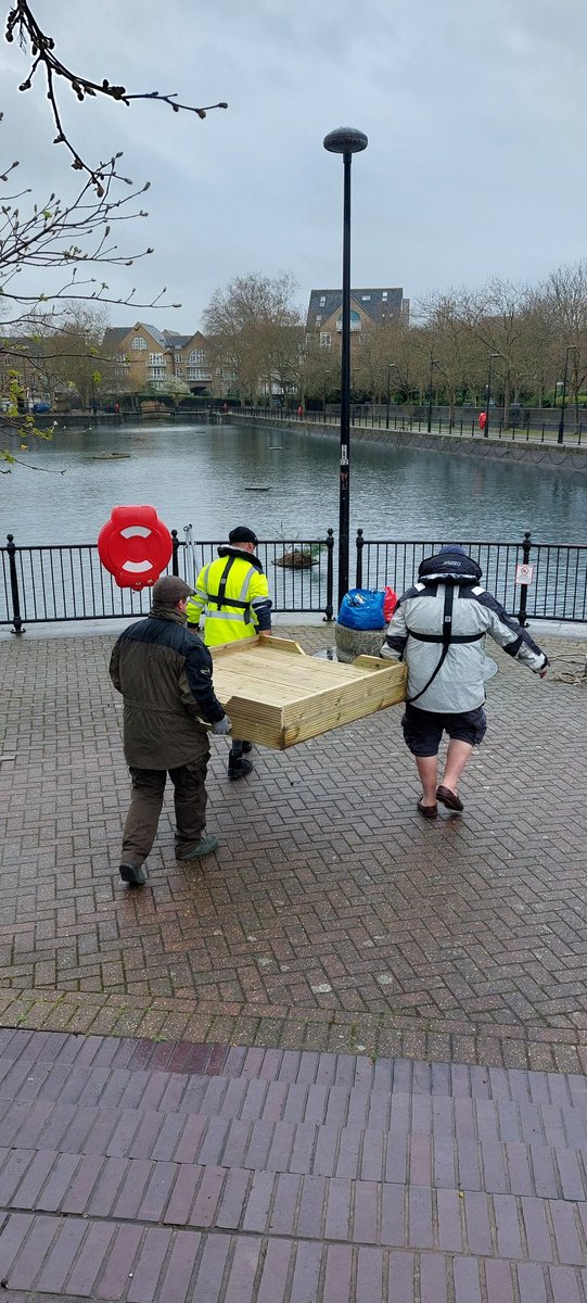 slooshbag5's tweet image. 8 New Nesting Rafts for #Rotherhithe : Surrey Docks Angling + Rotherhithe Harbourmaster + Green Connections 106', work together on Surrey Waters new homes project. Big thanks to @PhantomPeakUK @ArtInvestRE funding &amp;amp; build.   @LondonNPC @SwanSanctuary @SwanwatchUk @lb_southwark