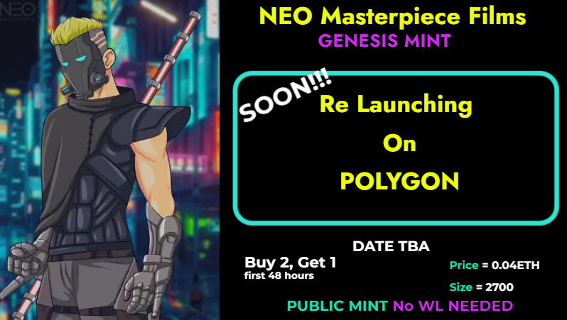 NeoFilmsNFT's tweet photo. Community ๐๐
Botted Contract = Savings ๐ค for all
๐ฏMoving to Poly = cheaper fees
๐ฏBuy 2 Get 1 = ๐ฐ๐ฐ๐ฐ
Dont miss out!
It's ๐ฐ๏ธ for you to become a ๐๐๐๐๐๐๐๐
Full Details in Discord
The REVOLUTION is here๐๐
#NEOFilmsNFT #FilmTwitter #NFTMinting https://t.co/oCgZvx3UnP
