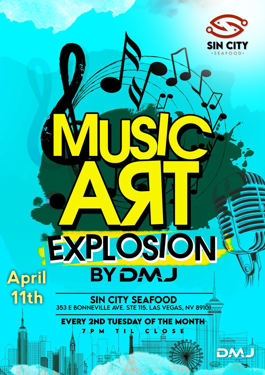 Project_Recordz's tweet image. Vegas! April 11th! Pop out again with us for the monthly DMJ Tuesday! #music #art #dmj #vegas #fremont #artsdistrict