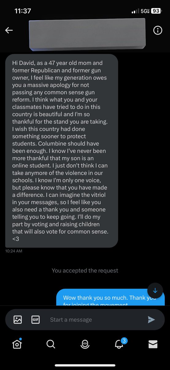 Things are changing. I just got this message from a former Republican and gun owner, who now supports us. Americans are uniting across backgrounds and ideologies to stand up against gun violence.