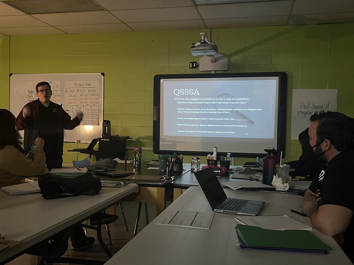 Working hard in PLCs this week with QSSSA. Kudos to Mr. Arriola for presenting and revisiting this with our teachers this week. #teamworkmakesthedreamwork #growthwins