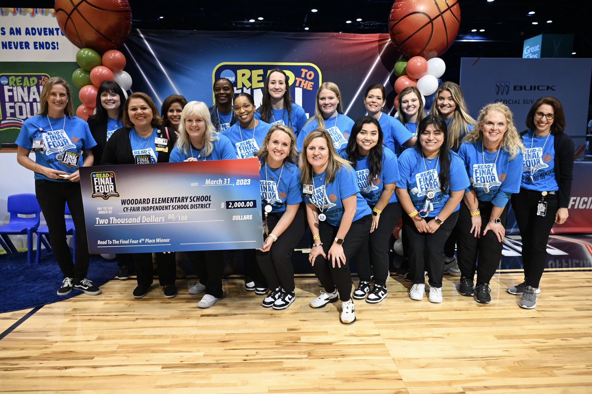 A huge congratulations to <a href="/WoodardCFISD/">Woodard Elementary</a> for winning 4th place in the #ReadToTheFinalFour reading competition! The #ALLINWolfpack earned $2,000 towards new books for its library! Congratulations, Wolves! #CFISDspirit #MFinalFour 🎉📚🏀