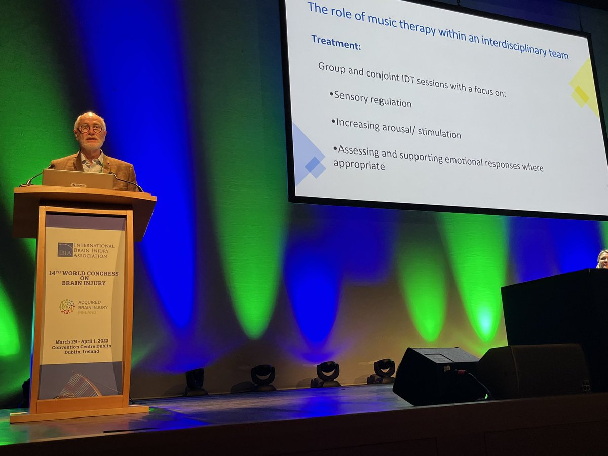 ValTwomey's tweet image. .@DelargyMark from #NRH as a member of the #IDT - interdisciplinary team - discusses the role of #musictherapy with patients with #PDoC @I_B_I_A #WorldCongressOnBrainInjury