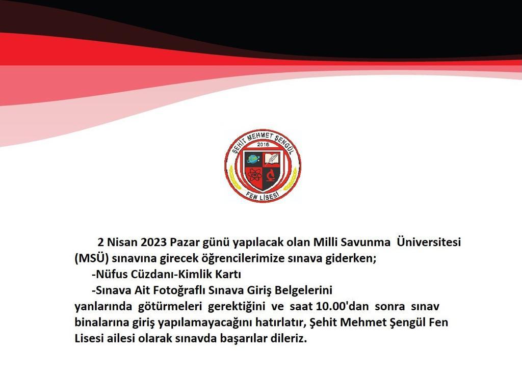 Şehit Mehmet Şengül Fen Lisesi (@sengulsehit) on Twitter photo 