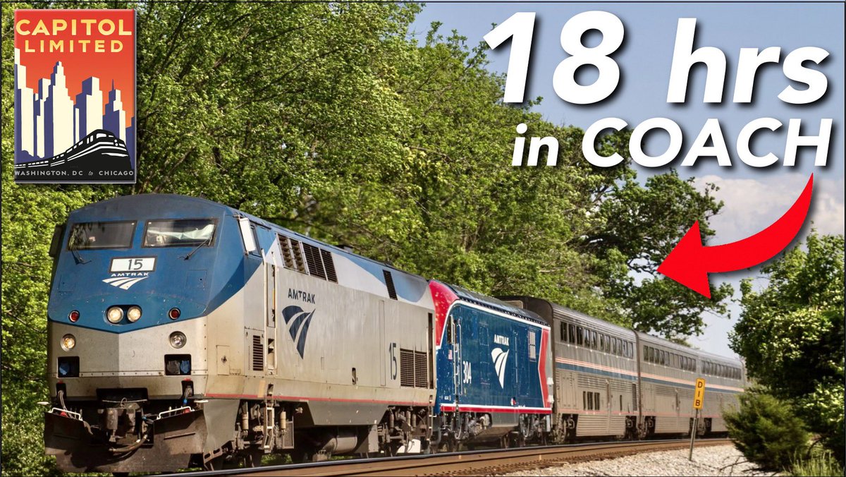 Simply_Railway's tweet photo. New video now live folks! ✌️

Washington DC to Chicago onboard @Amtrak #CapitolLimited 

What’s like to travel across the Appalachians in Coach ? 🏔️🇺🇸

Link down below 👇 https://t.co/rWxee6jcTp