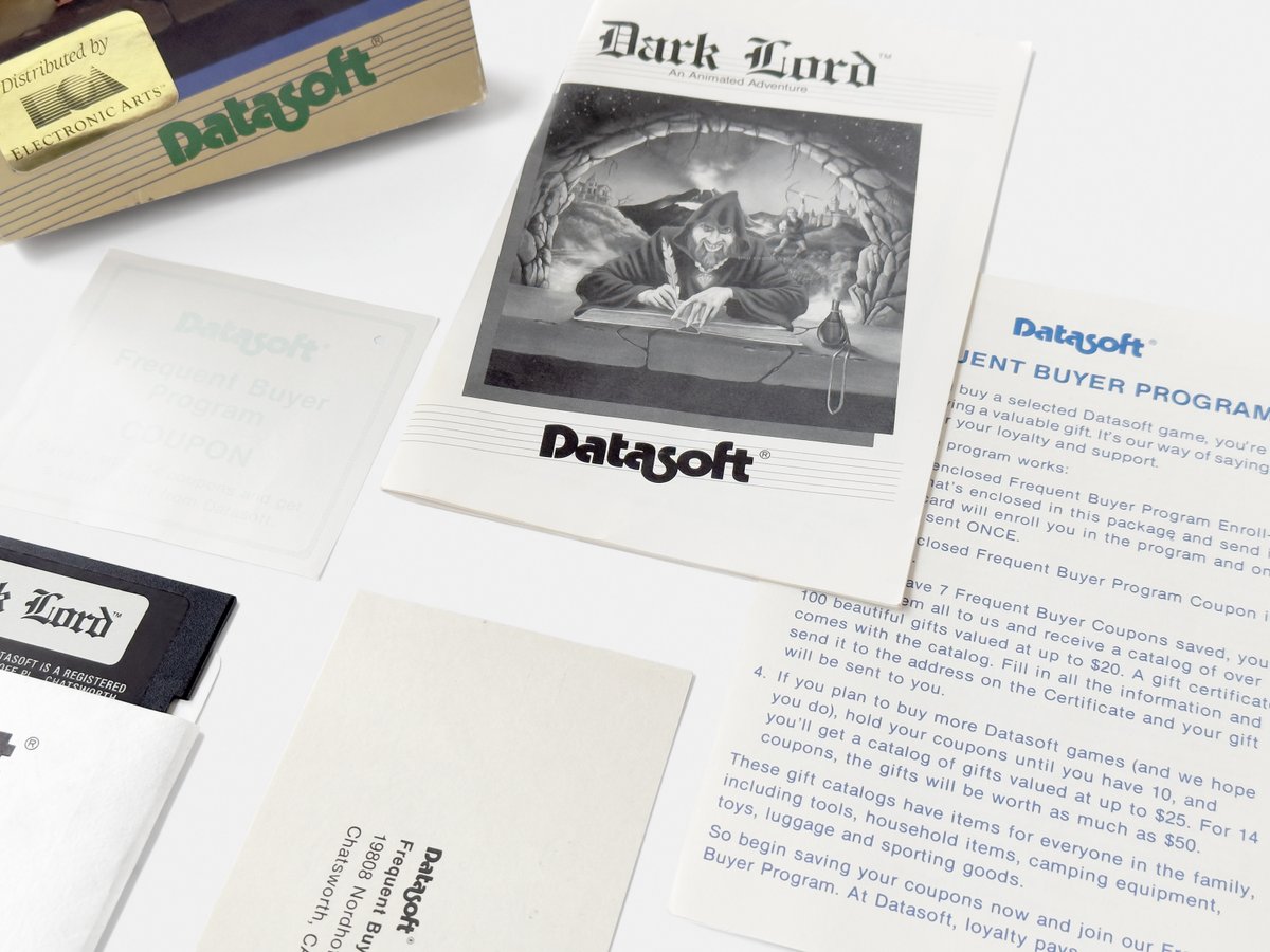 ErnstKrogtoft's tweet image. Q-Bits From my Personal Collection – Dark Lord
retro365.blog/2023/03/30/q-b…
Designed by Kyle Freeman. Originally titled Nemesis and developed for the Apple II in 1984 but unreleased. Picked up by Datasoft and published in 1987.
#DarkLord #Datasoft #KyleFreeman #Commodore64 #Retrogames