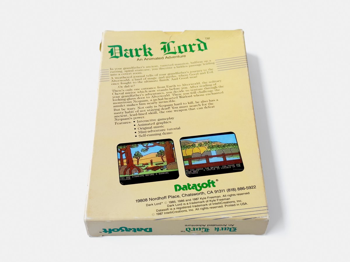 ErnstKrogtoft's tweet image. Q-Bits From my Personal Collection – Dark Lord
retro365.blog/2023/03/30/q-b…
Designed by Kyle Freeman. Originally titled Nemesis and developed for the Apple II in 1984 but unreleased. Picked up by Datasoft and published in 1987.
#DarkLord #Datasoft #KyleFreeman #Commodore64 #Retrogames