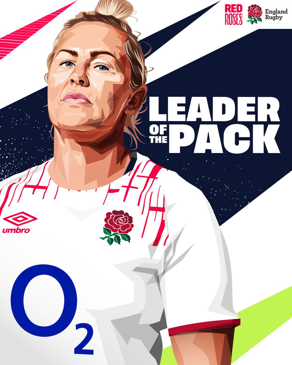 EnglandRugby's tweet photo. 𝗟𝗘𝗔𝗗𝗘𝗥 🌹

#RedRoses | @MarliePacker https://t.co/KblXPRa6Cm