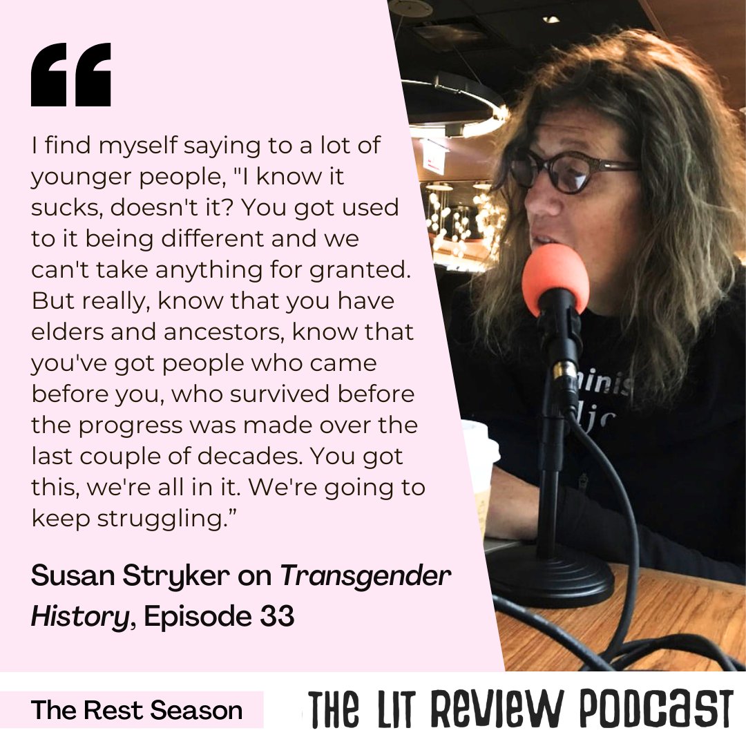 On #TDOV, we're looking back to Season 1, Ep 33: Transgender History with author <a href="/susanstryker/">Susan Stryker</a>. We chat about trans issues &amp; resistance in the 80's, the pathologization of trans people, and why organizers should read this book. Transcript &amp; audio links at: thelitreview.org/season1.html#e…