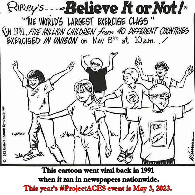 theYFCinc's tweet image. Invitation: Take a Break &amp;amp; Join the Fun👇
Mark your calendar

35th annual #ProjectACESDay Wed. May 3rd
when #AllChildrenExerciseSimultaneously 
in the #WorldsLargestExerciseClass

A lifetime of fitness begins here ProjectACES.com

#PhysED #LTAD #YouthFitness #ProjectACES