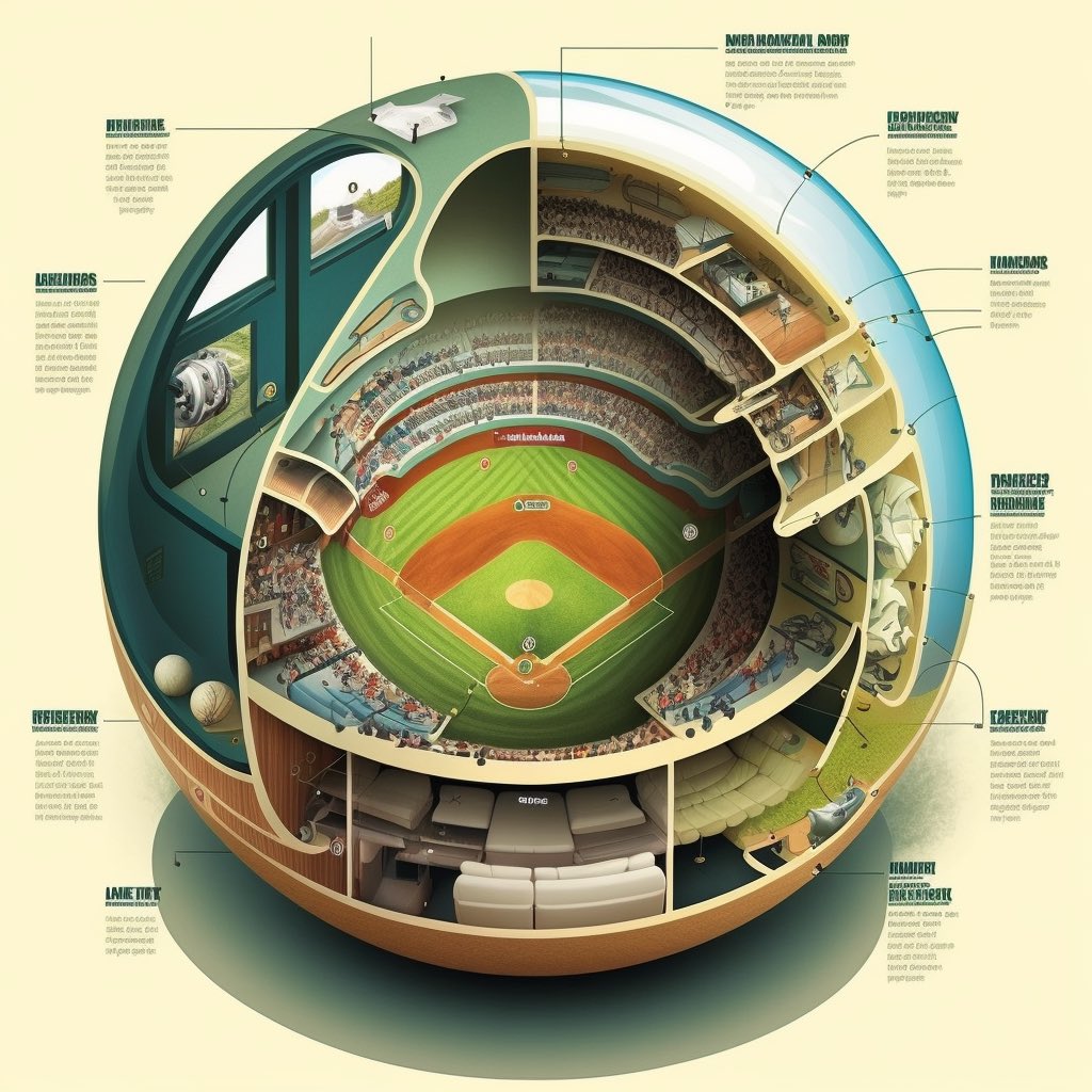 Cutaway diagrams of baseballs (apparently)