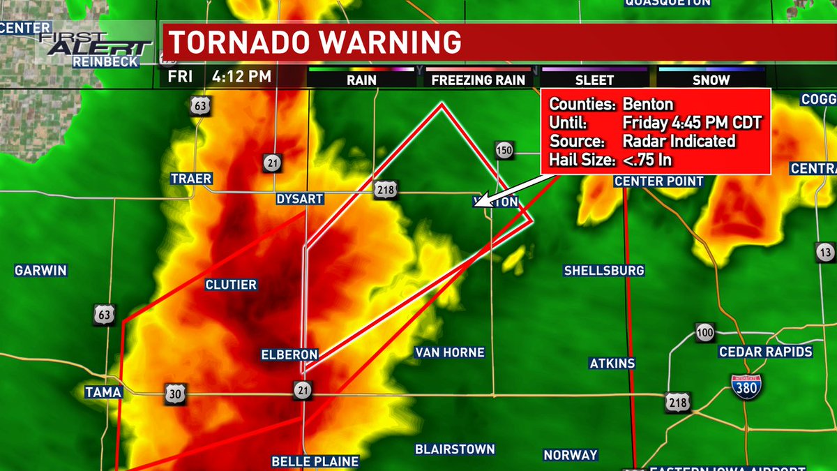 KCRGTV9 First Alert Weather on Twitter "Tornado Warning until Mar 31