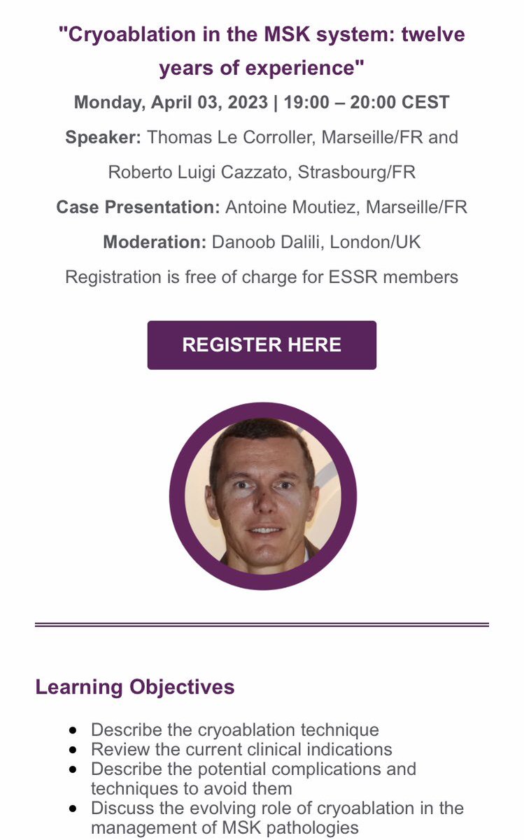 Ana Isabel Garcia (@anablixgd) on Twitter photo Learn about “Cryoablation in MSK system” in the next ESSR Live WEBINAR.April 3th 2023 at 19pm with Dr Le Corroller and Dr Cazatto <a href="/ESSRmsk/">European Society of Musculoskeletal Radiology</a> <a href="/MskSerme/">SERME</a> <a href="/SermeMsk/">Casos de #radiología #MSK de la #SERME</a> y2kn.mjt.lu/nl3/jXeihYa6Wu… Learn about “Cryoablation in MSK system” in the next ESSR Live WEBINAR.April 3th 2023 at 19pm with Dr Le Corroller and Dr Cazatto <a href="/ESSRmsk/">European Society of Musculoskeletal Radiology</a> <a href="/MskSerme/">SERME</a> <a href="/SermeMsk/">Casos de #radiología #MSK de la #SERME</a> y2kn.mjt.lu/nl3/jXeihYa6Wu…